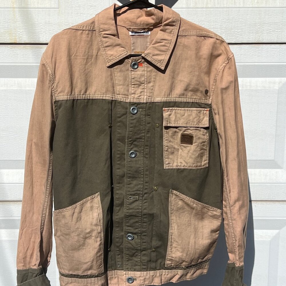 Diesel Men's Linen Blend Button Down Workwear Shirt